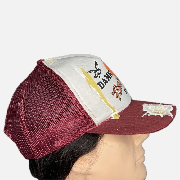 Vtg 80’s Florida Seagull Bird Poop Tourist Souvenir Mesh Snapback Trucker Cap - Picture 2 of 7